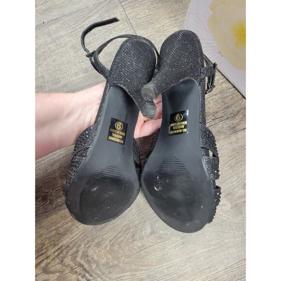 Delicious High Heels Ankle Strap Rhinestone Open Toe Buckled ADDUP Shoes 9 - Picture 6 of 8